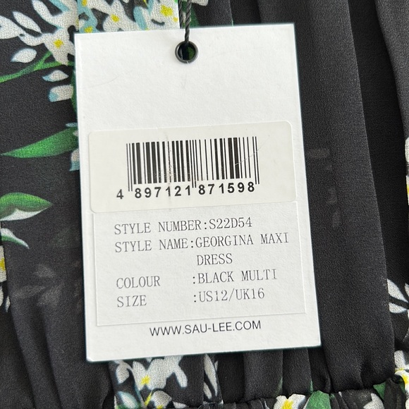 Sau Lee Georgina Floral Maxi Dress Size 12 NWT - Picture 6 of 9
